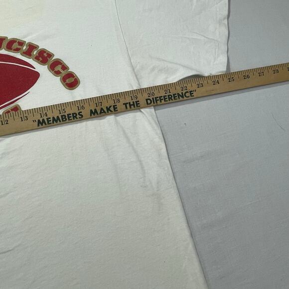 VTG 80s San Francisco 49ers NFL T-Shirt size L Bike Made in USA See Description - Picture 9 of 9